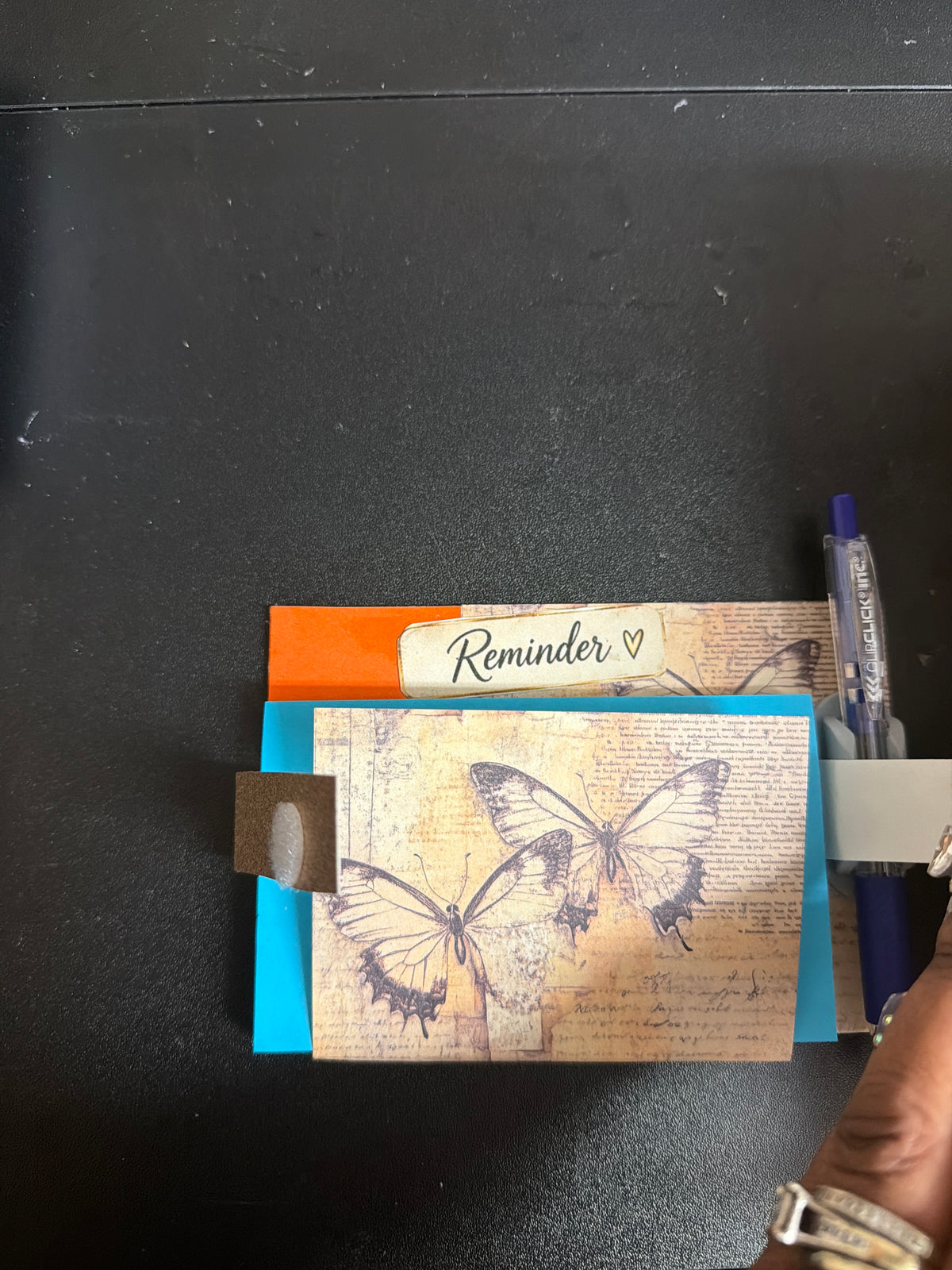 Small Acrylic Desk Notepad Set — no wooden crate/base: