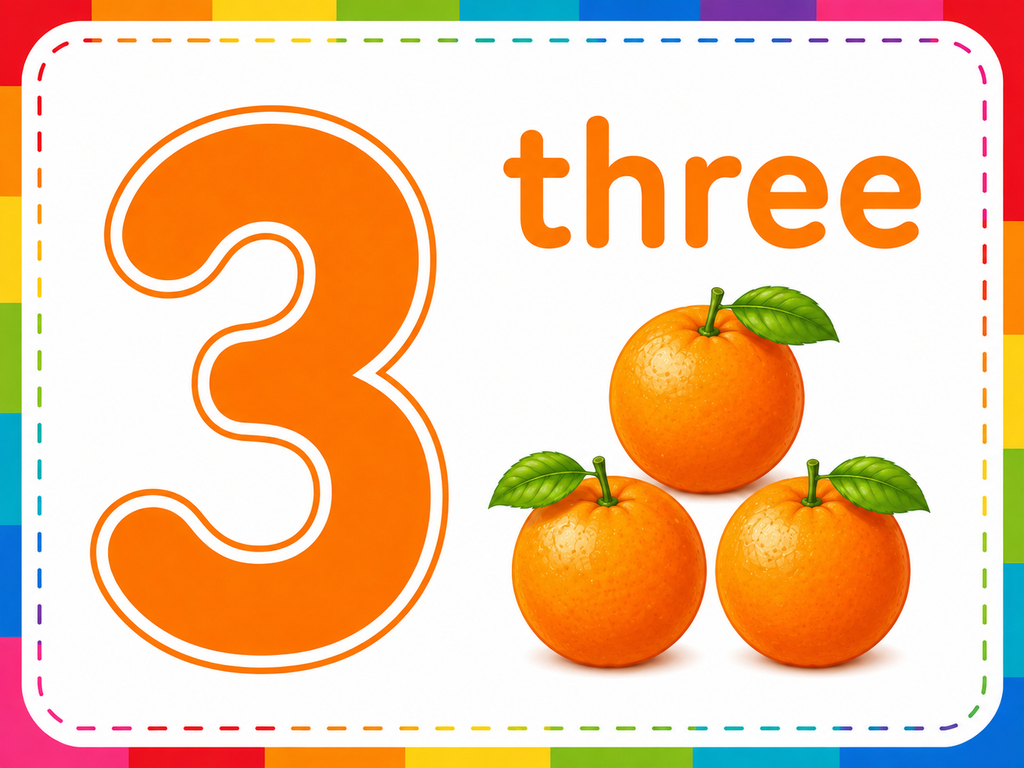 Jumbo Number Learning Cards
