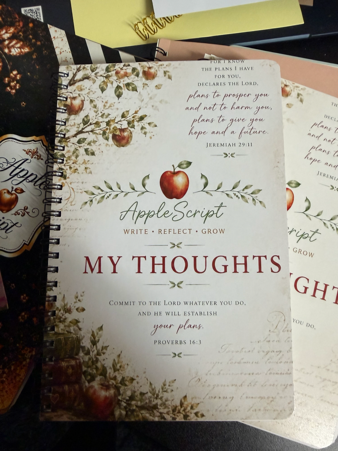 AppleScript™ My Thoughts Spiral Journal – Write • Reflect • Grow