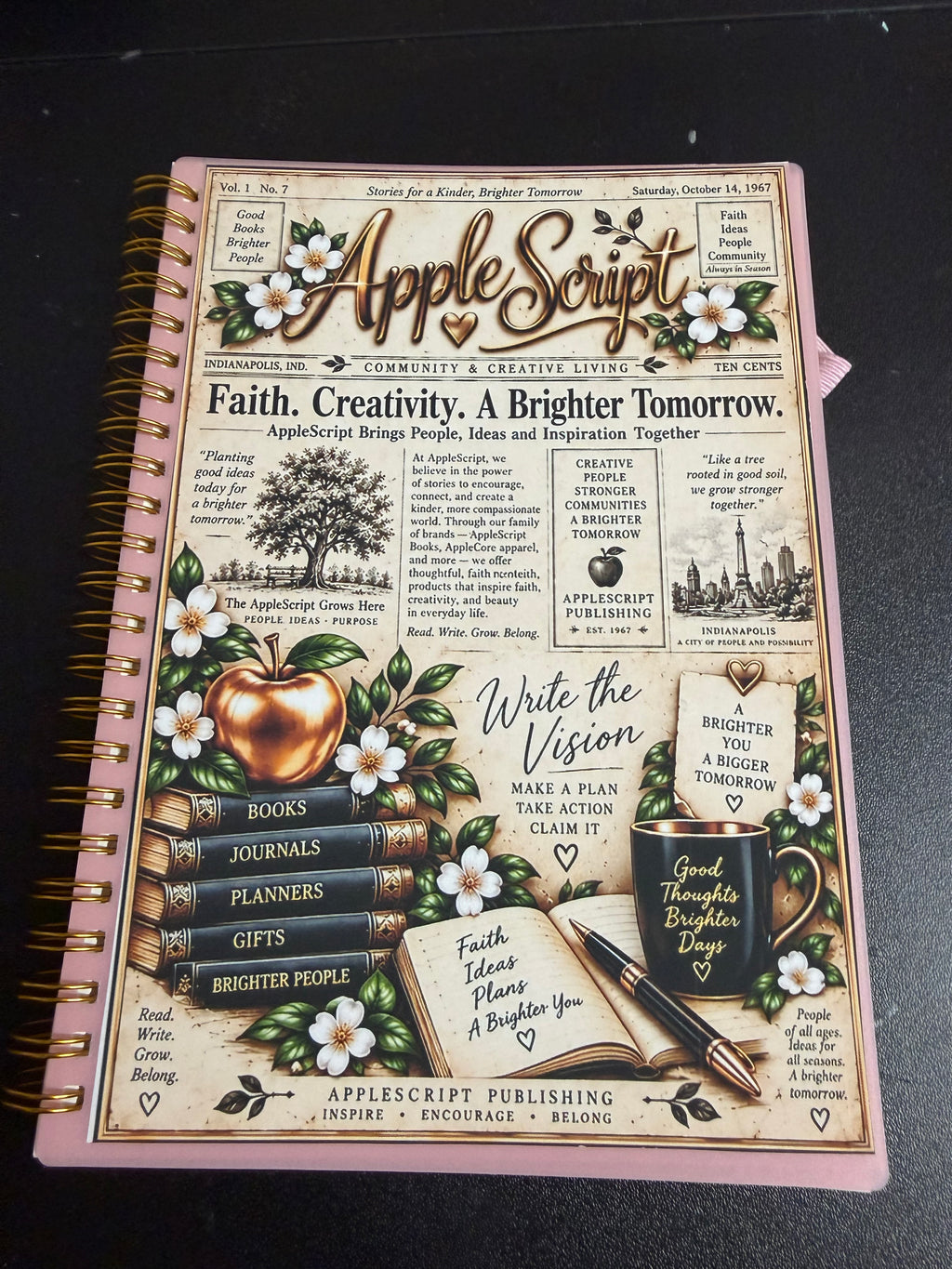 AppleScript Spiral Colored Notebook
