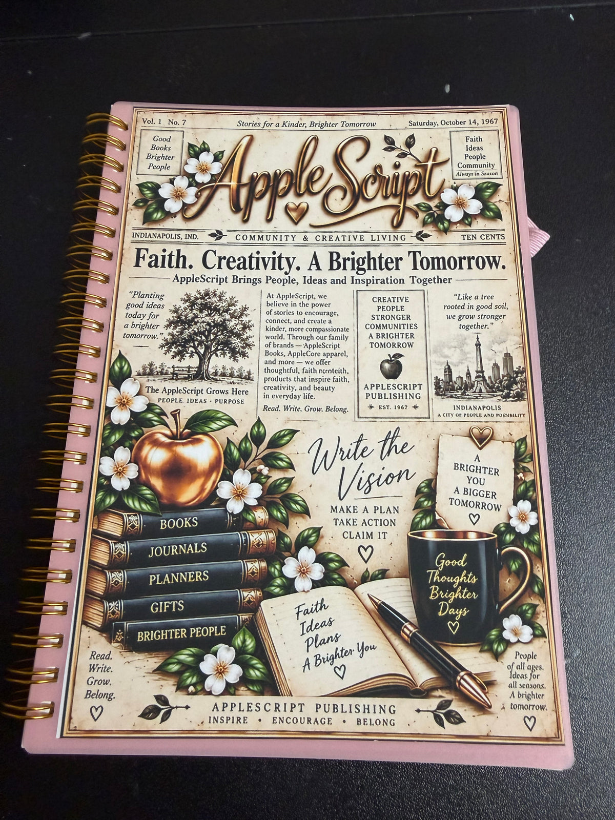 AppleScript Spiral Colored Notebook