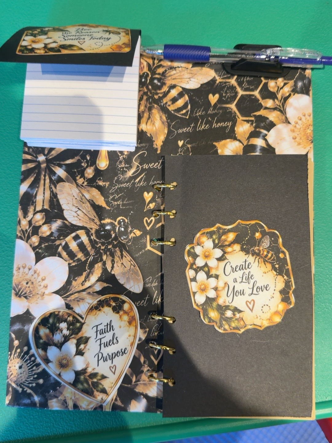 AppleScript Sweet Like Honey Refillable Journal & Notepad Station
