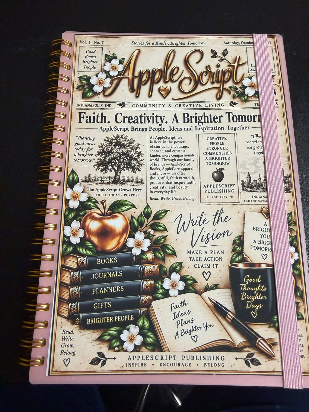 AppleScript Spiral Colored Notebook