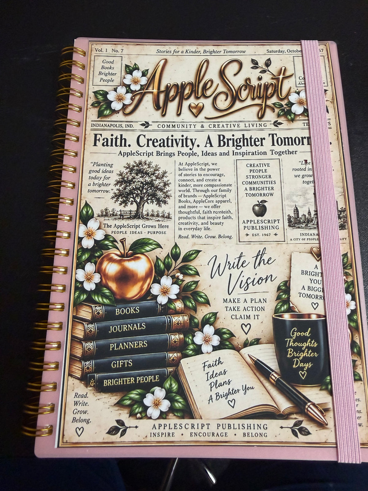 AppleScript Spiral Colored Notebook
