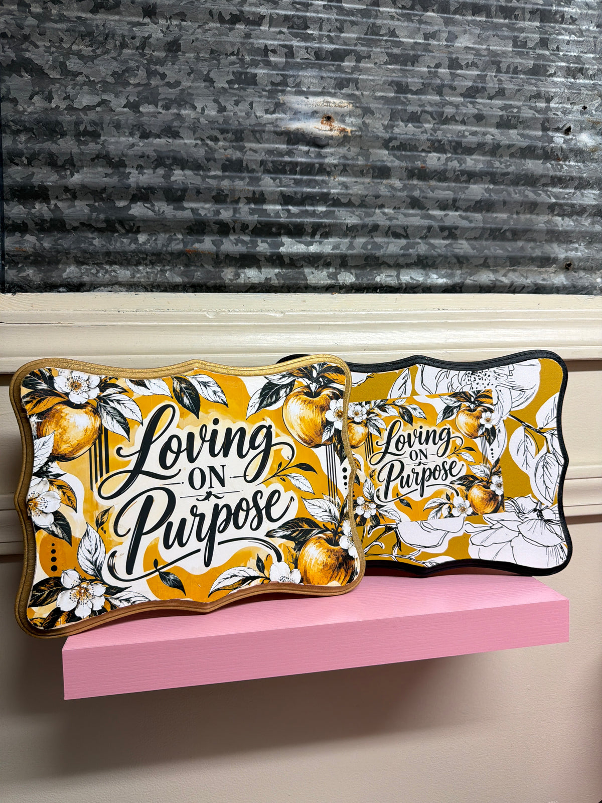 Loving on Purpose Decorative Wall Placard
