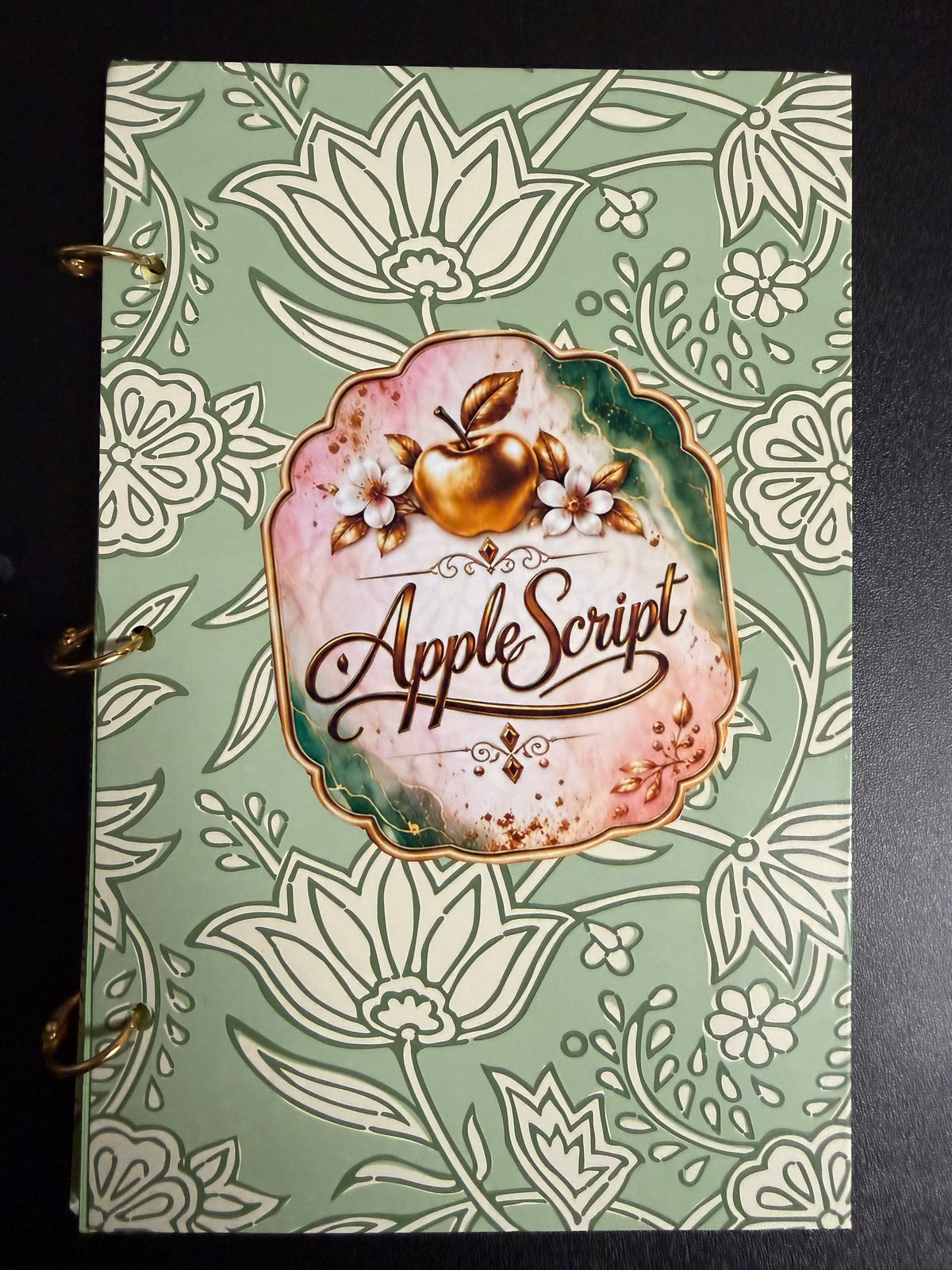 AppleScript™ Notes in Bloom Refillable Notebook