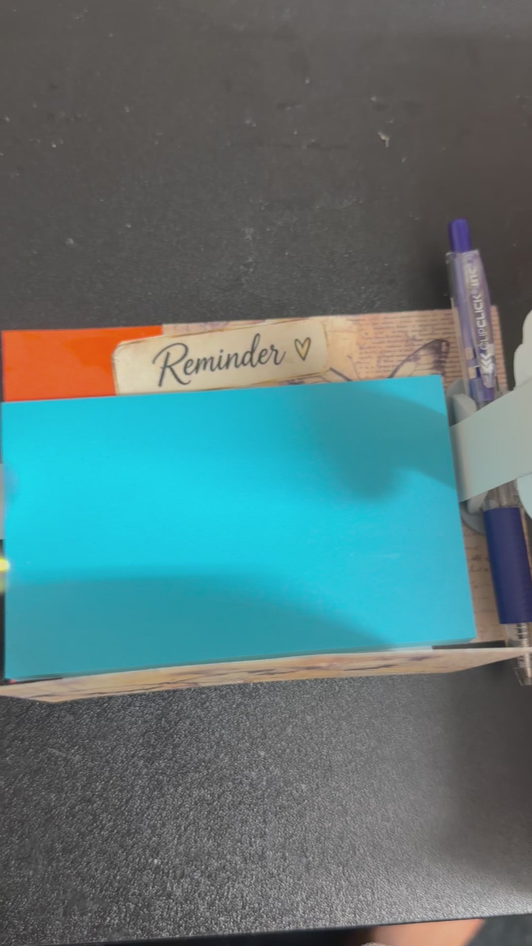Small Acrylic Desk Notepad Set — no wooden crate/base: